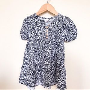 Cotton On | Toddler Dress Floral White and Blue Size 3T